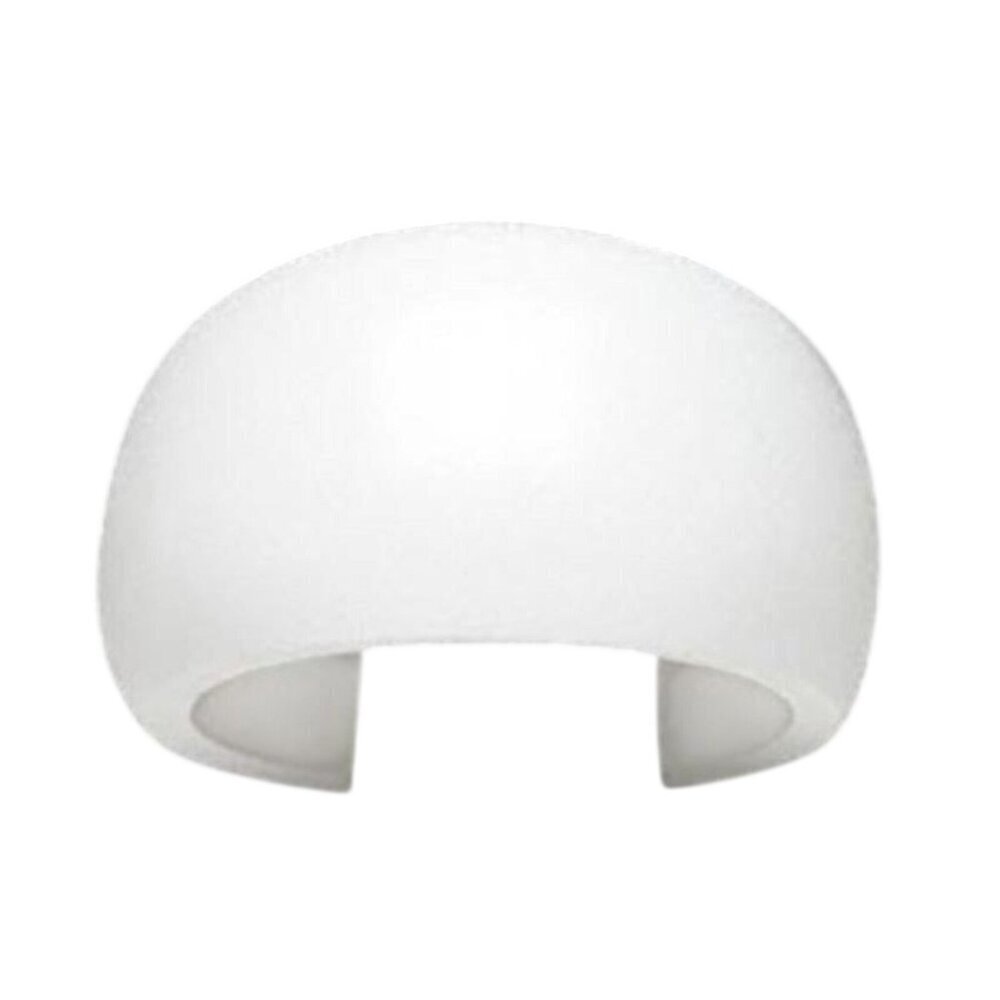 Minimalist Avant Garde White Curvy Mango Wood Structural Cuff Bracelet Thailand